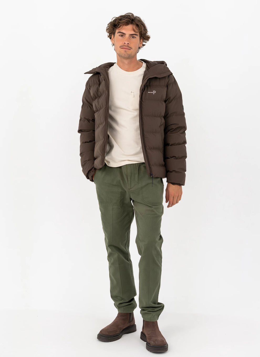 Pelle P M Commodus Padded Jacket Carob Brown