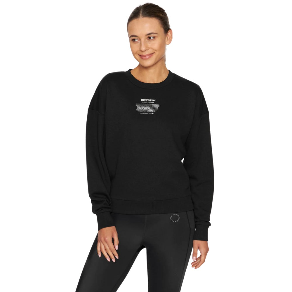 Copenhagen Cartel W Ocean Weed Crop Sweat Nero