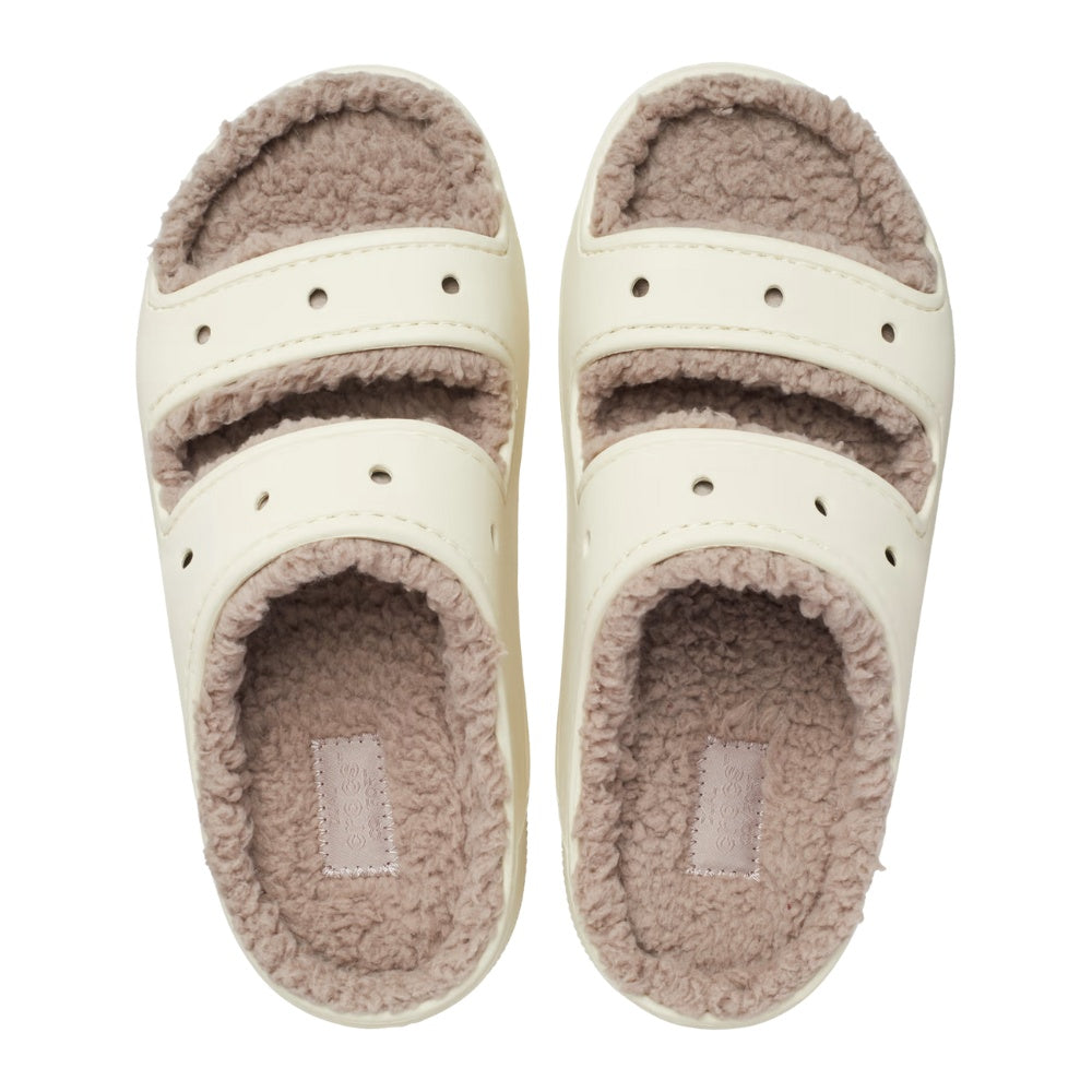 Crocs W Classic Cozzzy Sandal Bone Mushroom