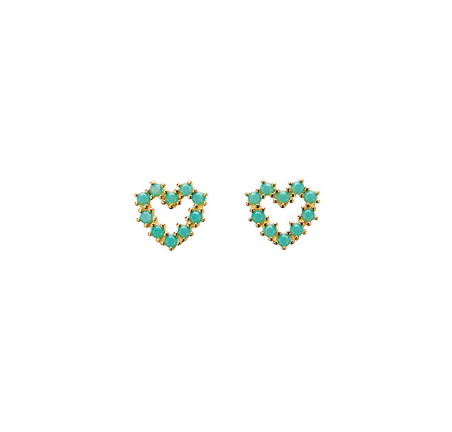 Pico Cæur Crystal Stud Green Opac FG