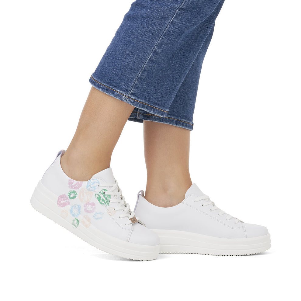 Remonte W Vegan Sneaker White Combination Kiss