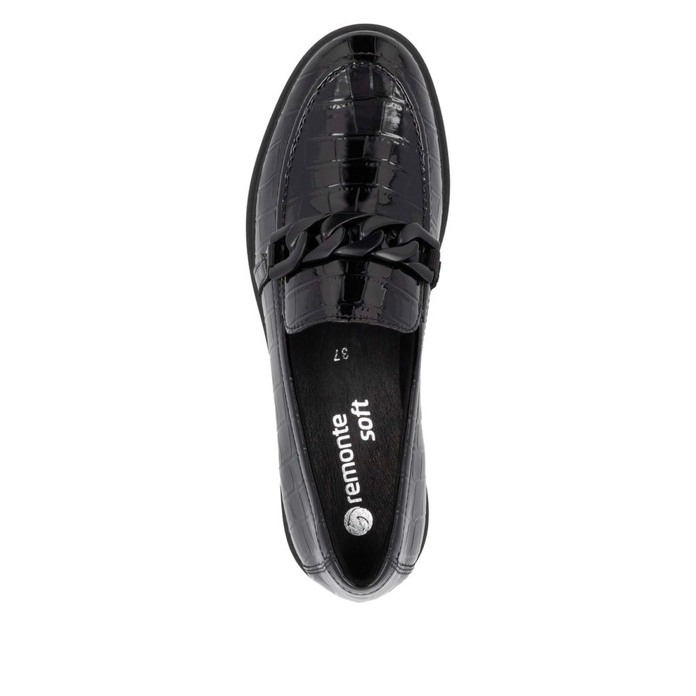 Remonte W Loafer Croco med Spænde Black