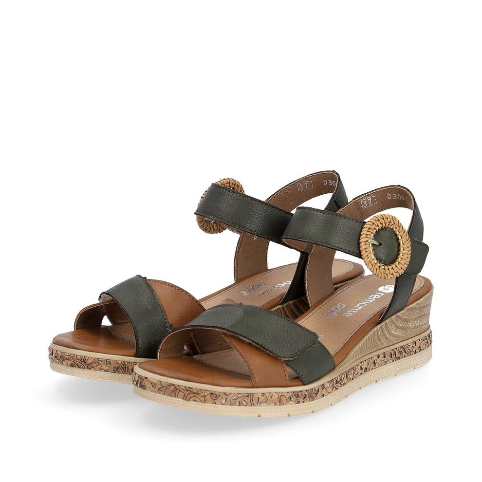 Remonte W Sandal Grøn Kombination