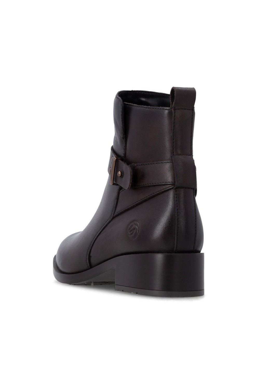 Rieker W Leather Ankle Boot Zip Brown - D3U72-25