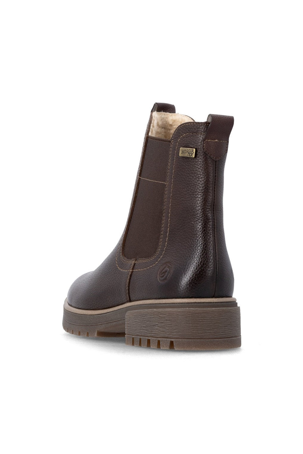 Rieker W Leather Ankle Boot Zip Brown - D3W73-25