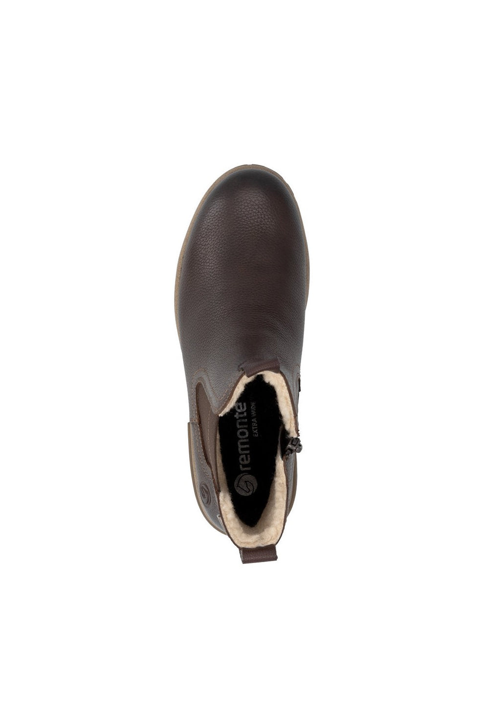 Rieker W Leather Ankle Boot Zip Brown - D3W73-25