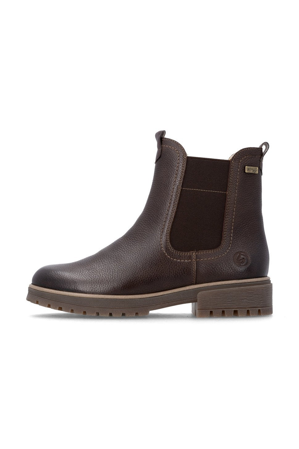 Rieker W Leather Ankle Boot Zip Brown - D3W73-25