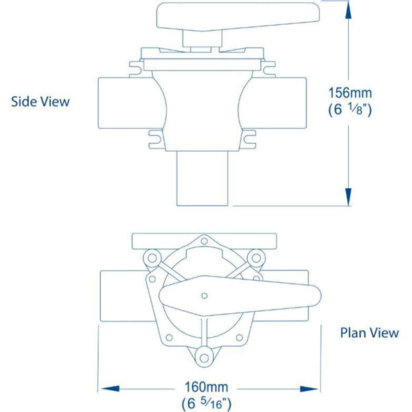 Whale DV5606 omskifterventil 38 mm