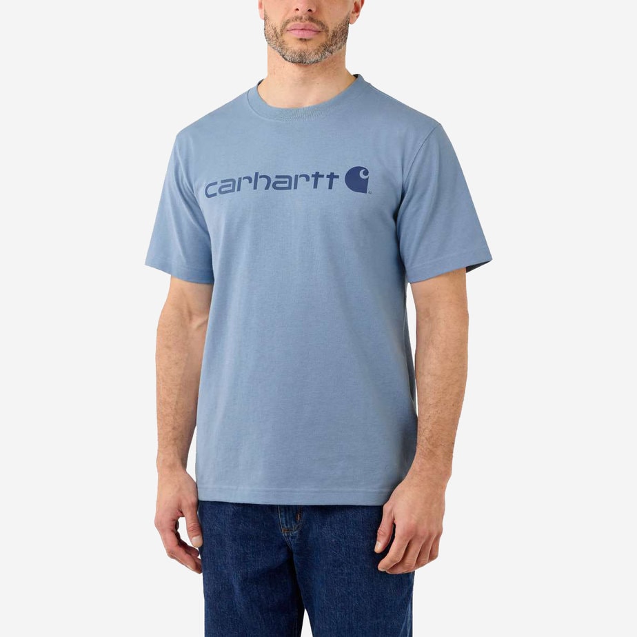 Carhartt U Core Logo SS T-Shirt Alpine Blue Heather
