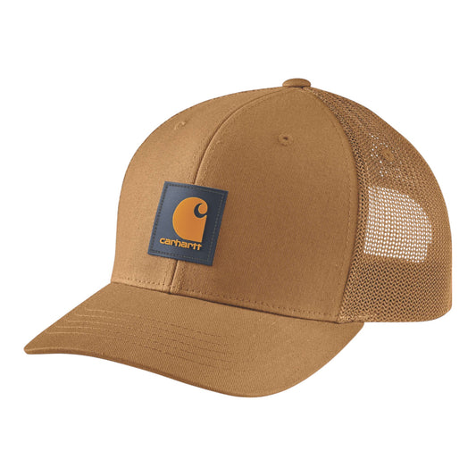 Carhartt U Twill Mesh Back Logo Patch Cap Brown