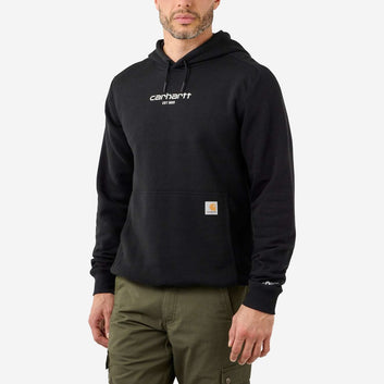 Carhartt U Force Relaxed Fit Lightweight Logo Sweatshirt Sort