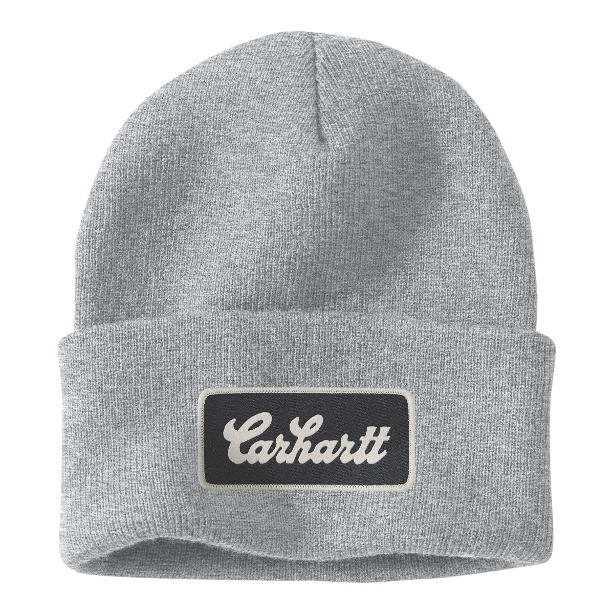 Carhartt Knit Cuffed Script Patch Beanie Grey