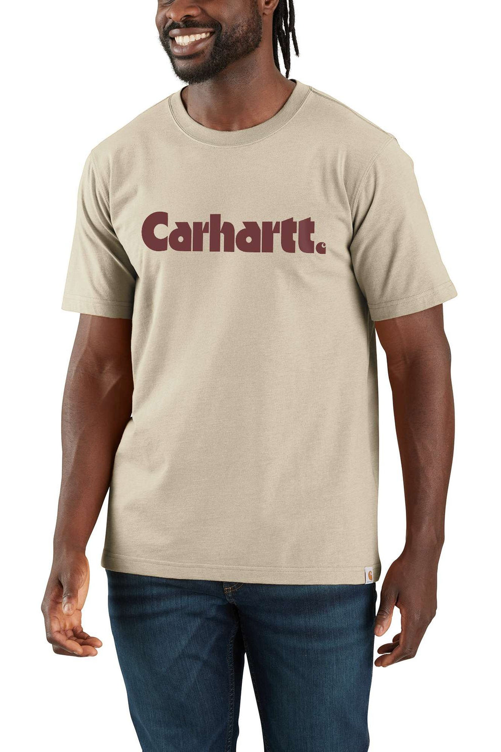 Carhartt M Short Sleeve Logo Grapic T-Shirt Oat Milk