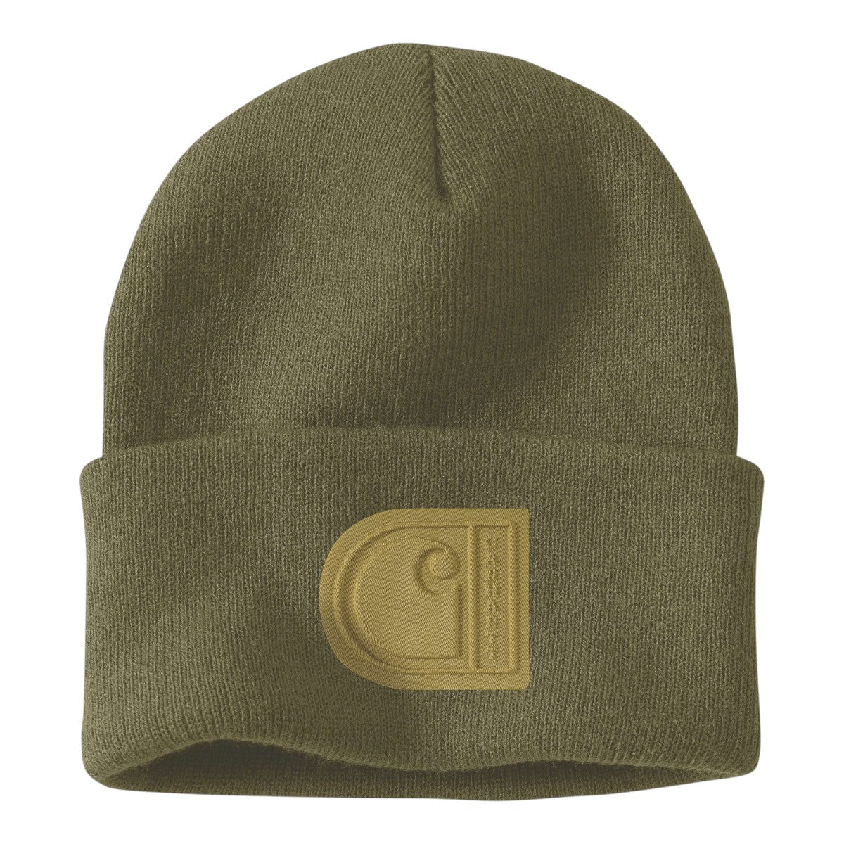 Carhartt Knit Cuffed C Patch Beanie Green