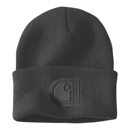 Carhartt Knit Cuffed C Patch Beanie Black