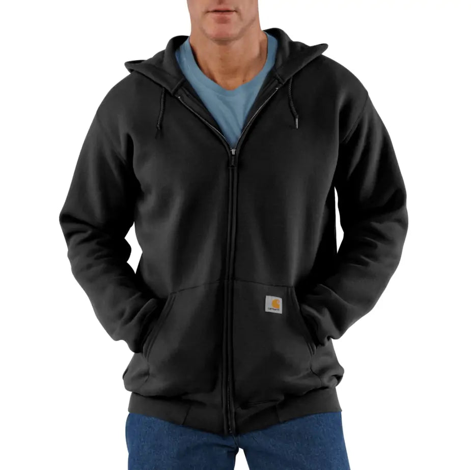 Carhartt Regular Loose Fit Full-Zip Sweatshirt Sort