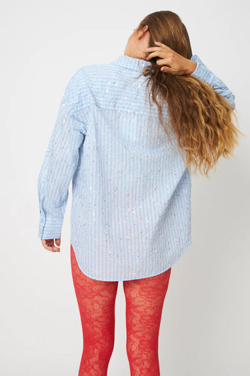 CRAS W Elliecras Shirt Blue Multi Stripe