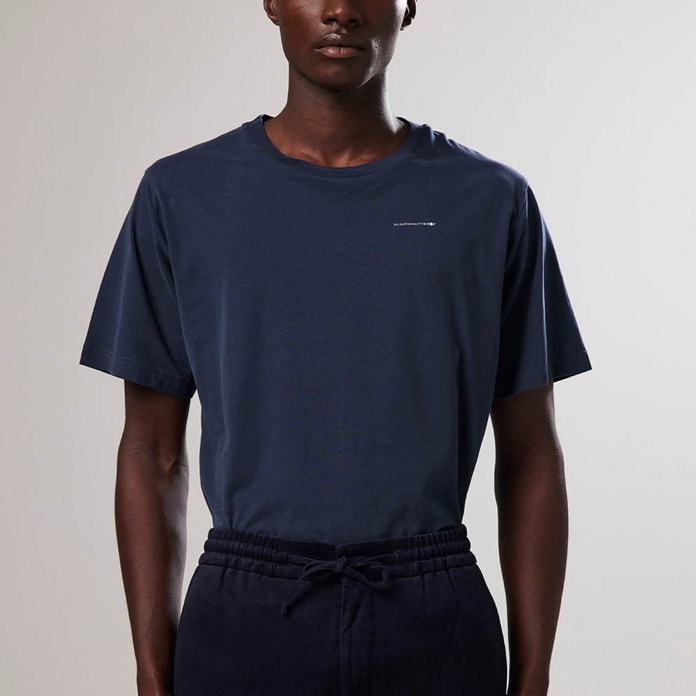 NN07 M Etienne 3471 Print T-Shirt Navy