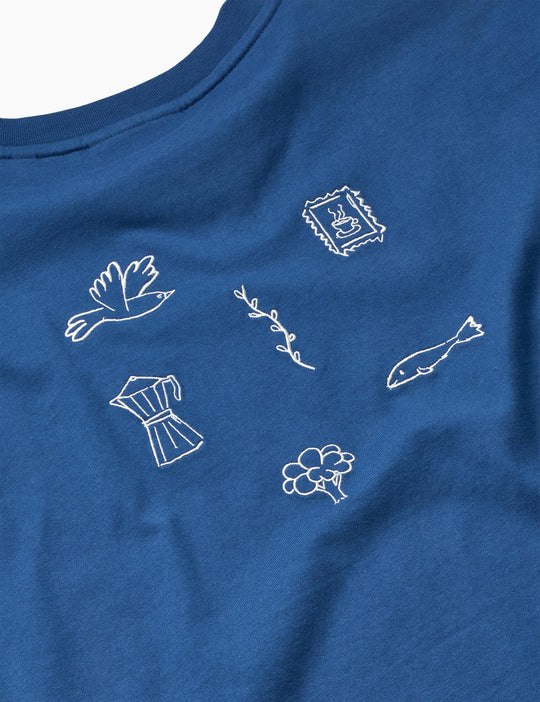 Forét M Fin T-Shirt Blue