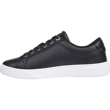 Tommy Hilfiger W Golden HW Court Sneaker Black Gold