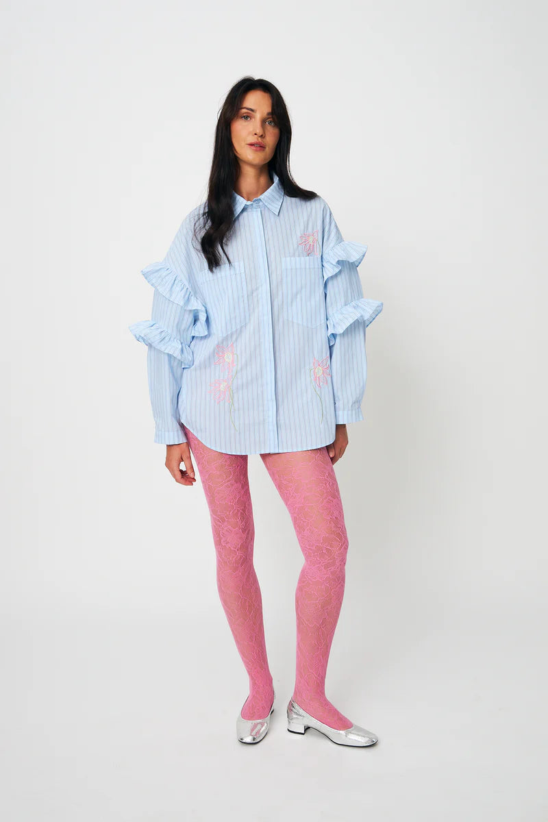 CRAS W Florettecras Shirt Light Blue Stripe Dameskjorter