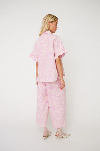 CRAS W Flowercras Pants Pink Stripe