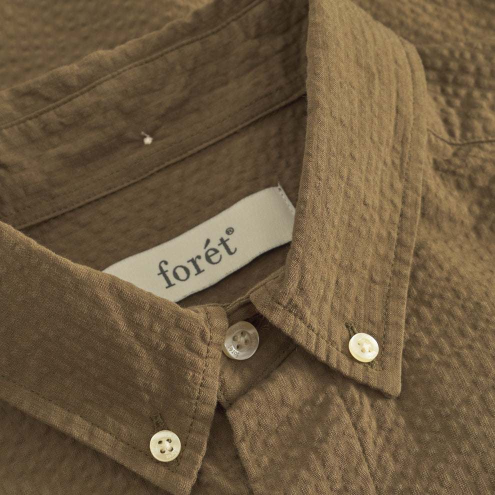 Forét Hornet Seersucker Shirt Army