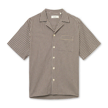 Forét Hush Twill Ss Shirt Brown Check