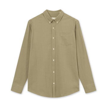 Forét M Bush Seersucker Skjorte Olive