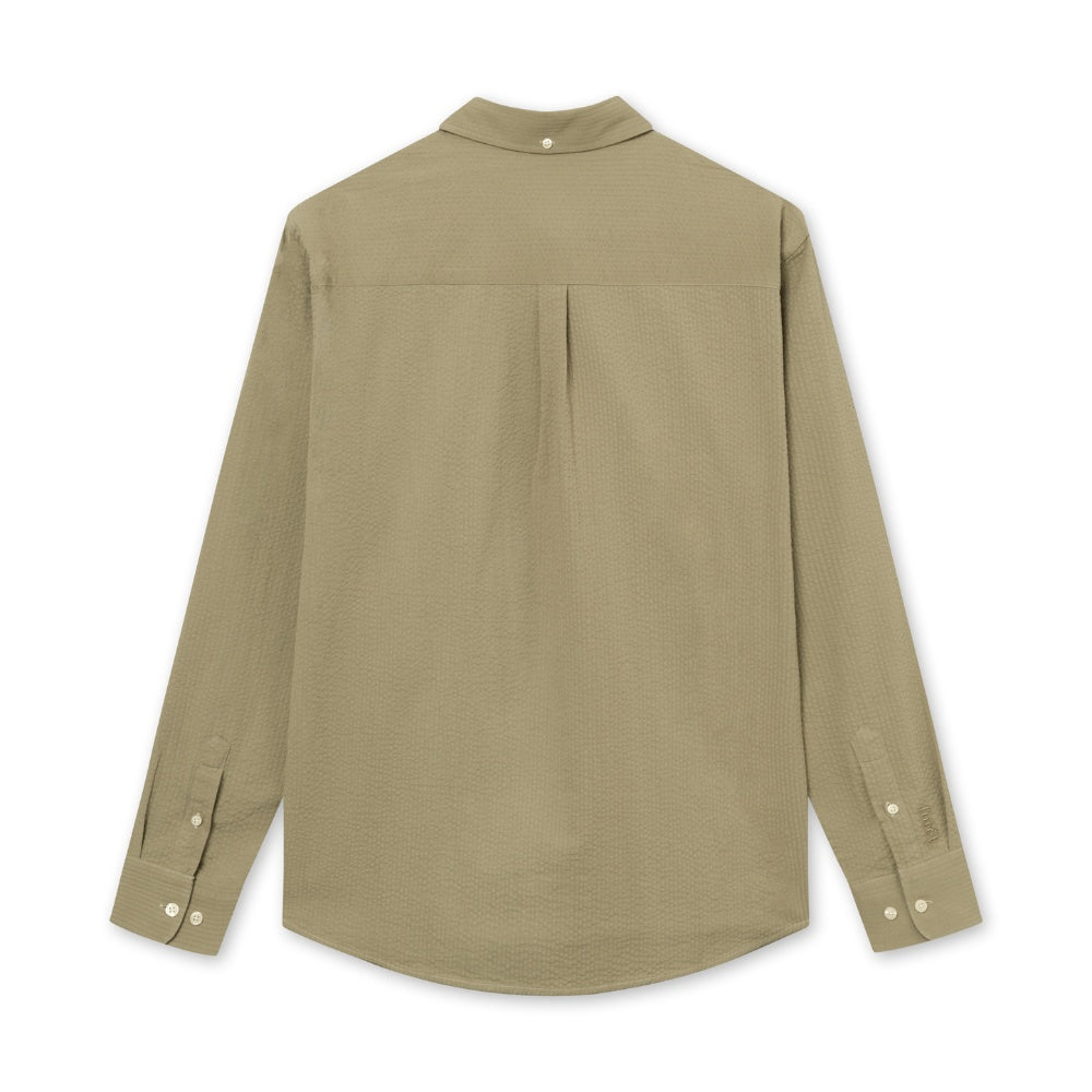 Forét M Bush Seersucker Skjorte Olive