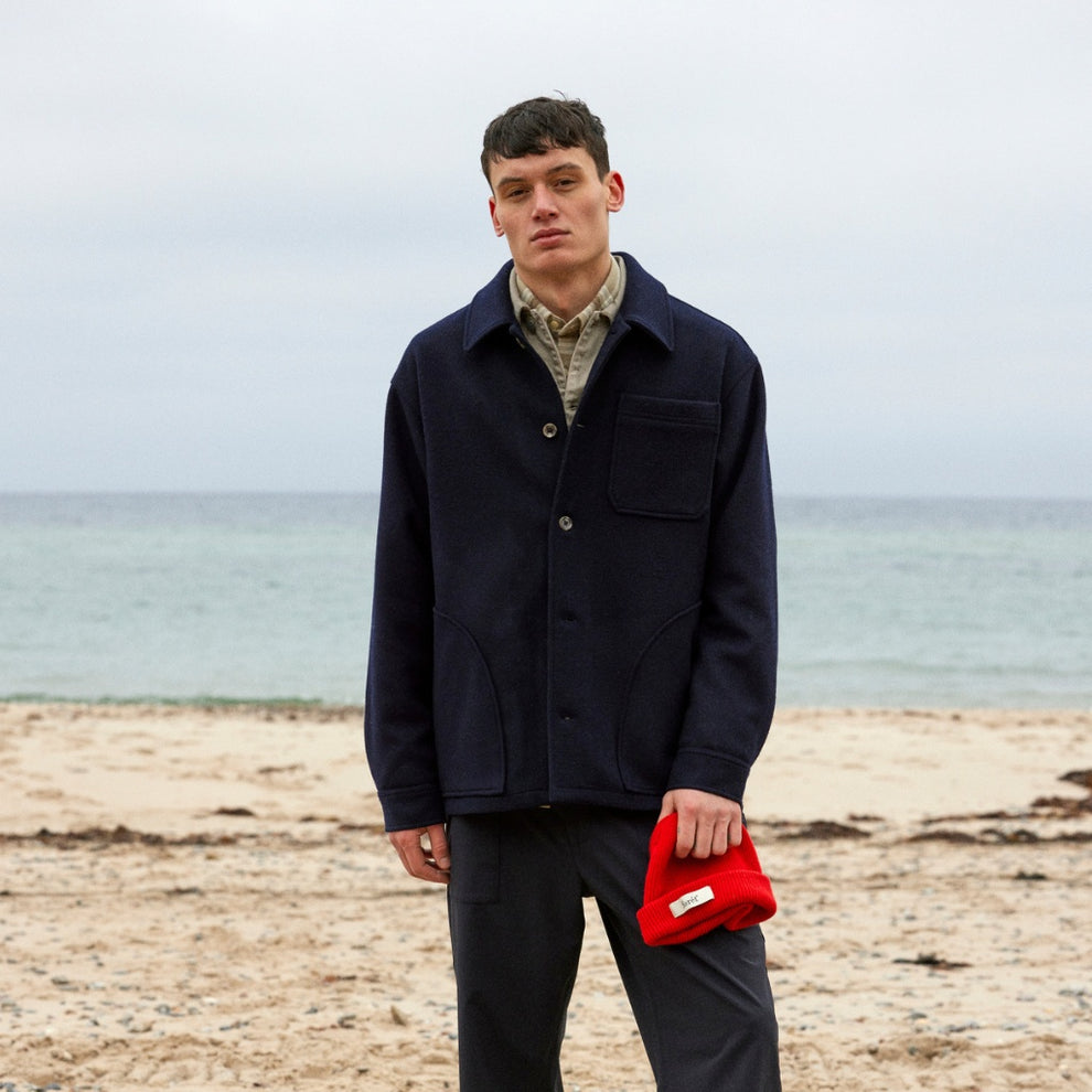 Forét M Lodge Wool Jacket Navy