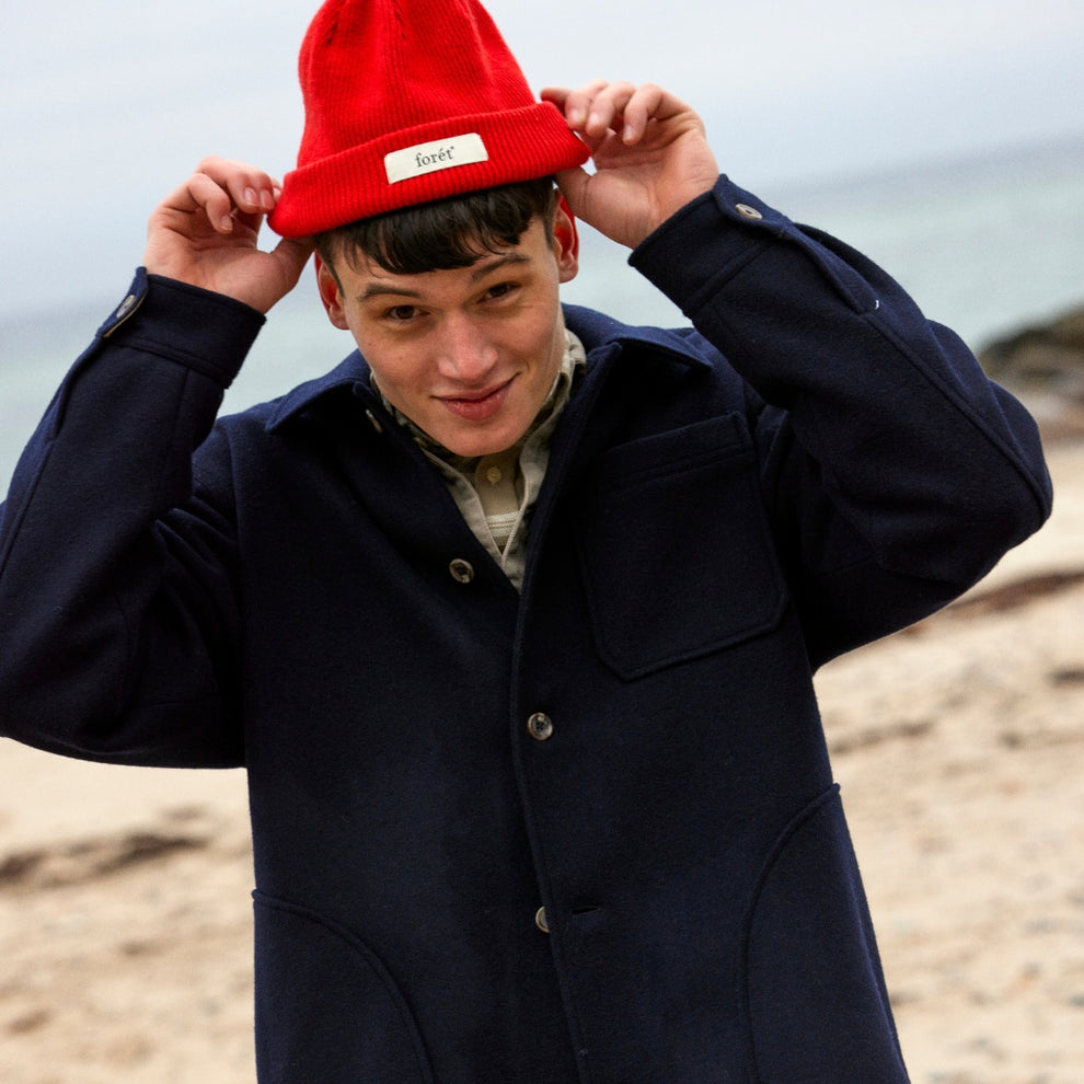 Forét M Lodge Wool Jacket Navy