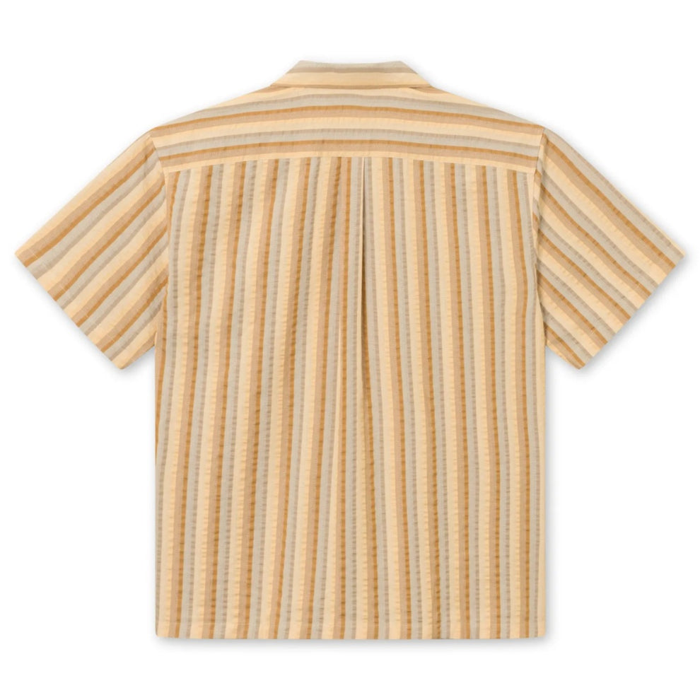 Forét M Otter Seersucker SS Shirt Rubber Stribe PRIS MANGLER