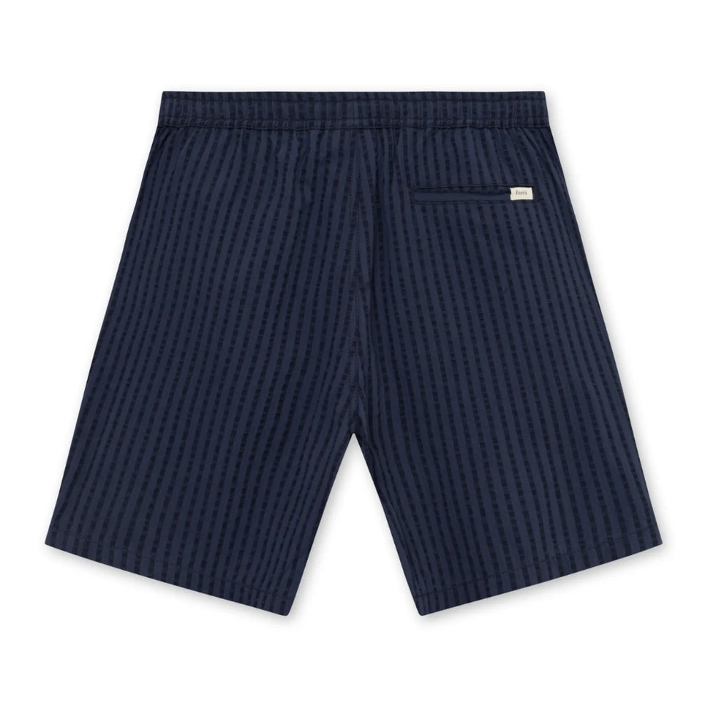 Forét M Vole Seersucker Shorts Navy PRIS MANGLER