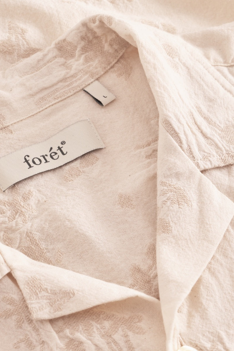 Forét Peer Flower Jacquard Ss Shirt Cloud