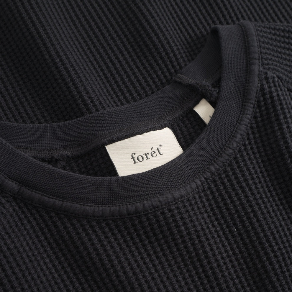 Forét Sky Waffle Longsleeve Black