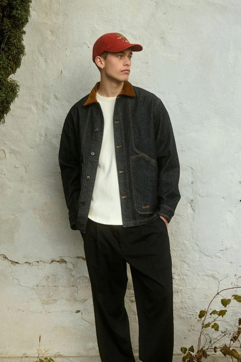 Forét Berry Canvas Overshirt Dark Denium