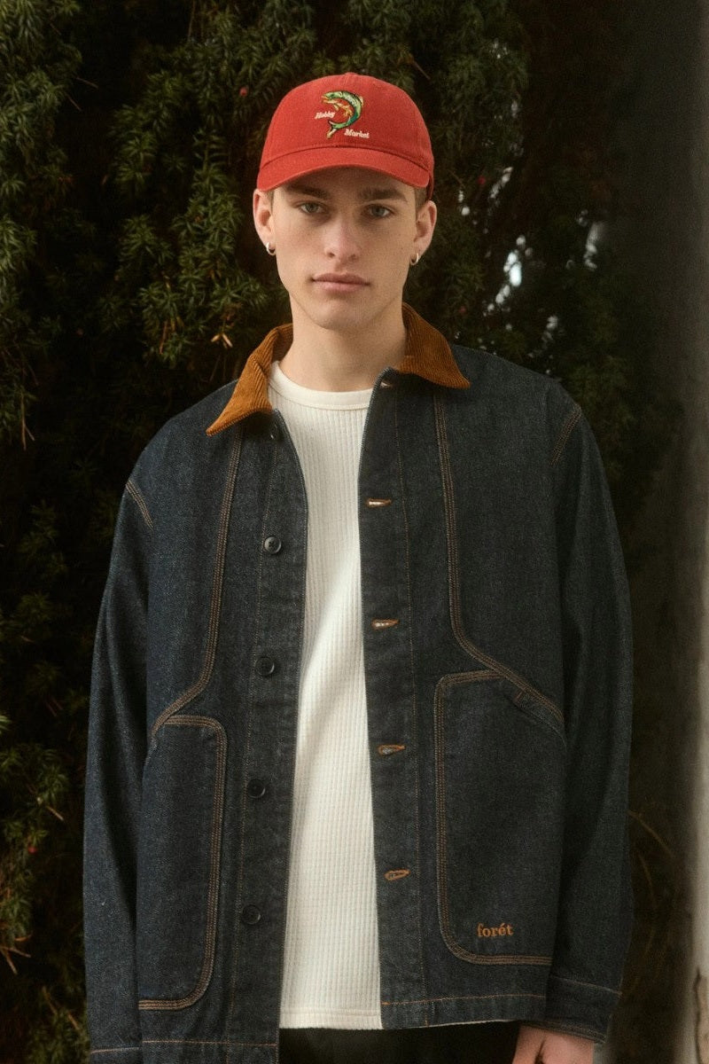 Forét Berry Canvas Overshirt Dark Denium