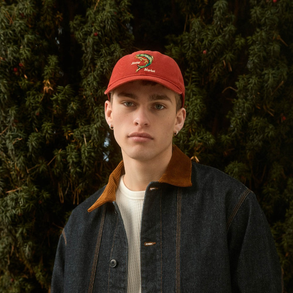 Forét Catch Washed Cap Red