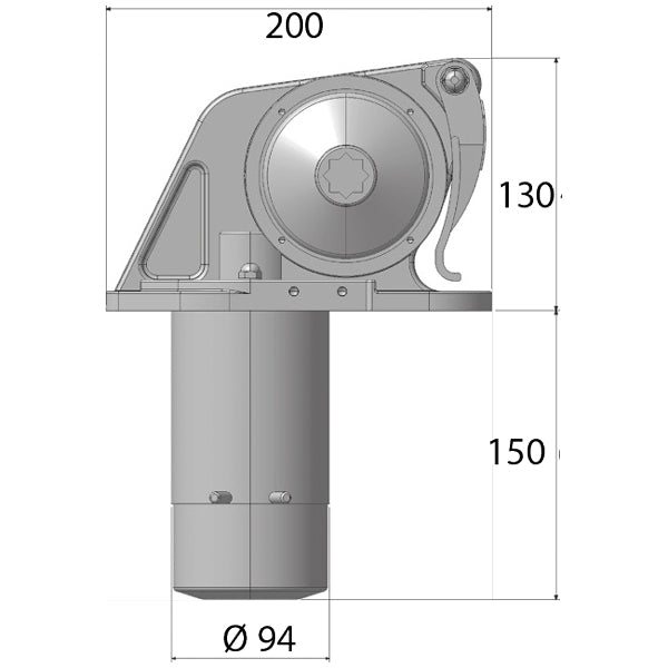 Lofrans Dorado ankerspil 800W 12V kæde 6mm ISO 4565