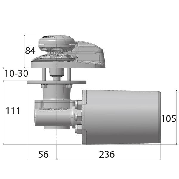 Lofrans X1 sort ankerspil DIN766,12V