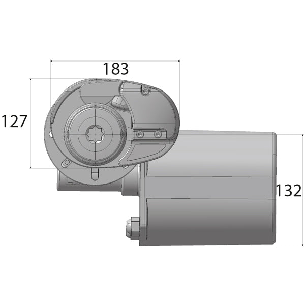 Lofrans X1 sort ankerspil DIN766,12V