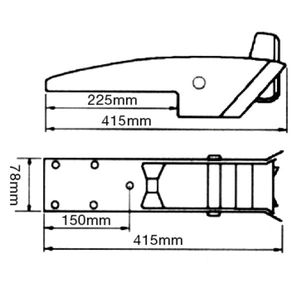 1852 ankerrulle vipbar AISI 316