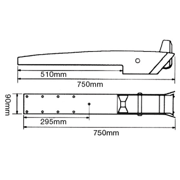 1852 ankerrulle vipbar AISI 316