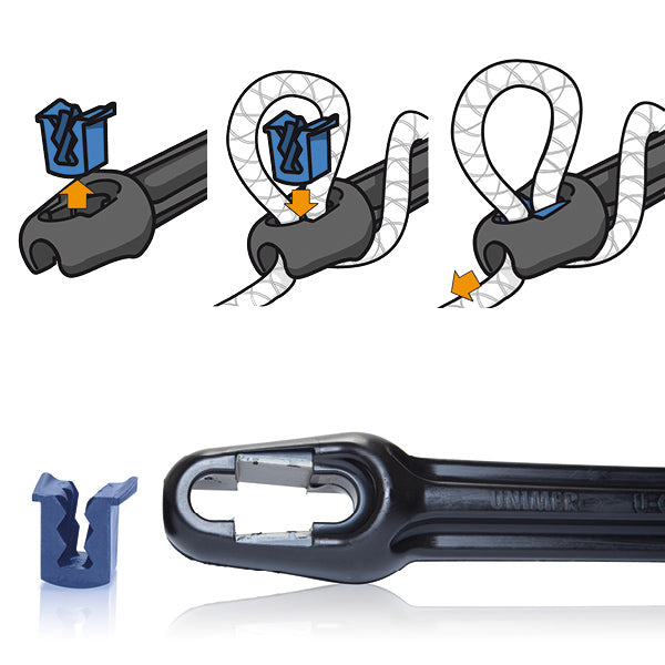 Unimer U-fortøjningsfjeder gummi