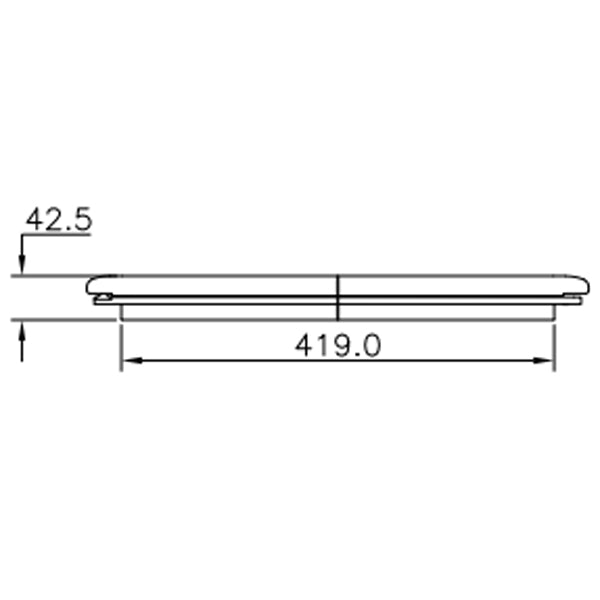 1852 Marineluge lav profil, alu