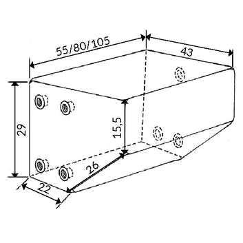 Septitanke Polyethylen, skrå