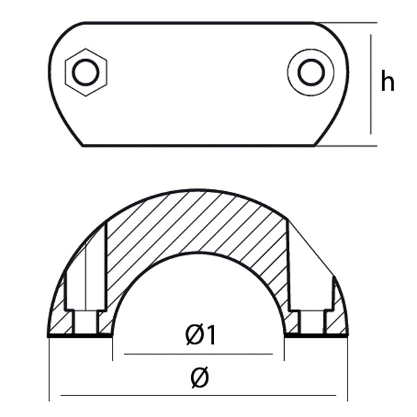 Tecnoseal Akselanode alu smal