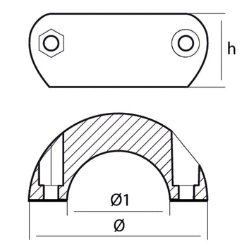 Tecnoseal Akselanode alu smal