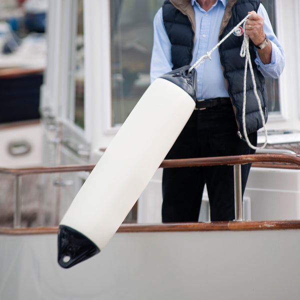 Polyform F-fender hvid/sort top